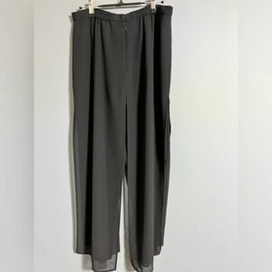 Vintage Another Thyme Black Palazzo Pants with Sheer Overlay Event size 12P